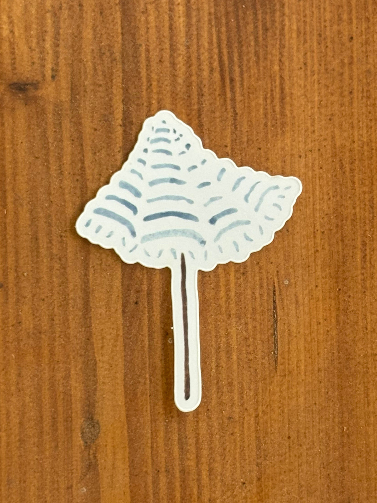 Blue Striped Umbrella Watercolor Sticker