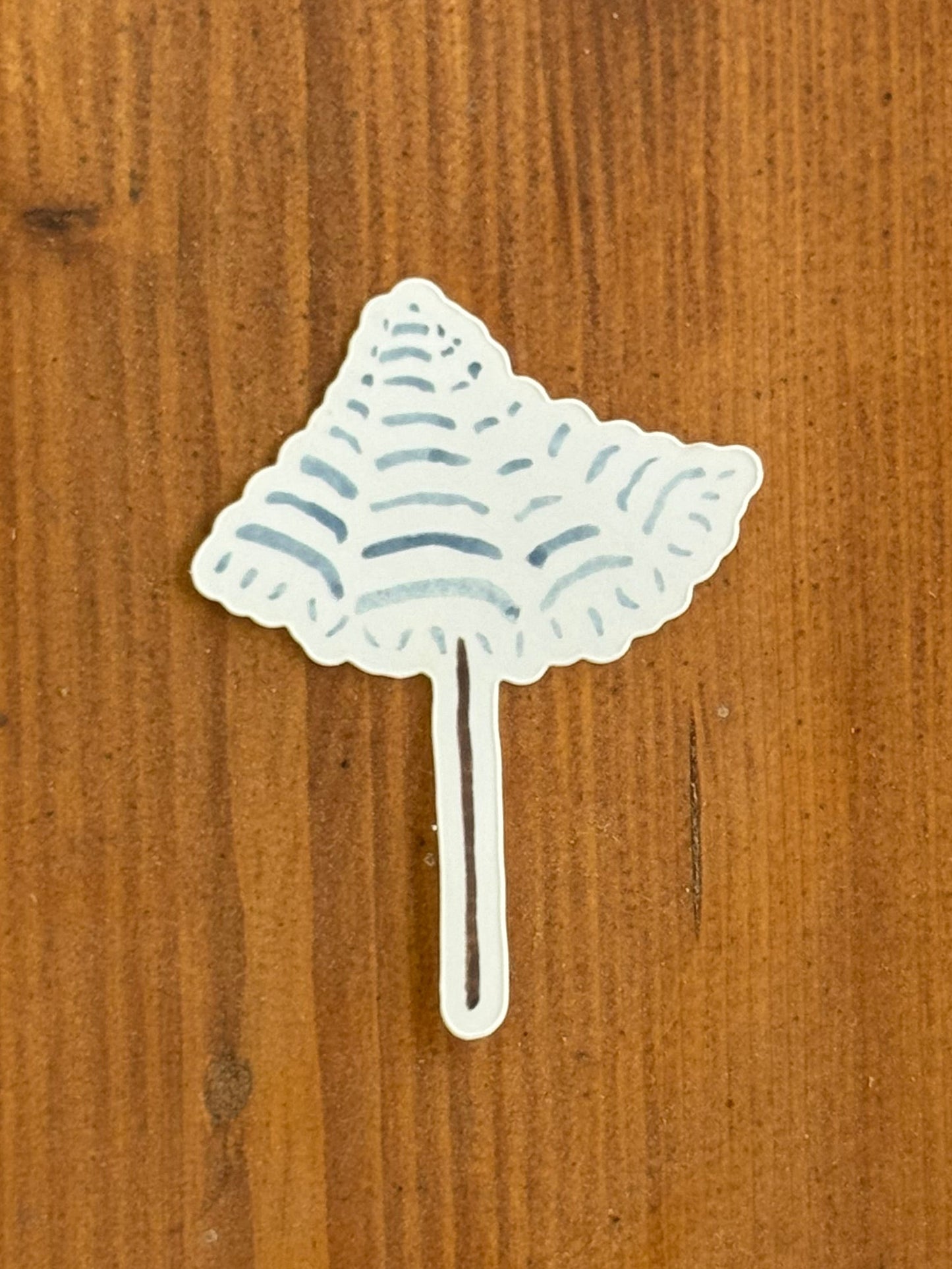Blue Striped Umbrella Watercolor Sticker