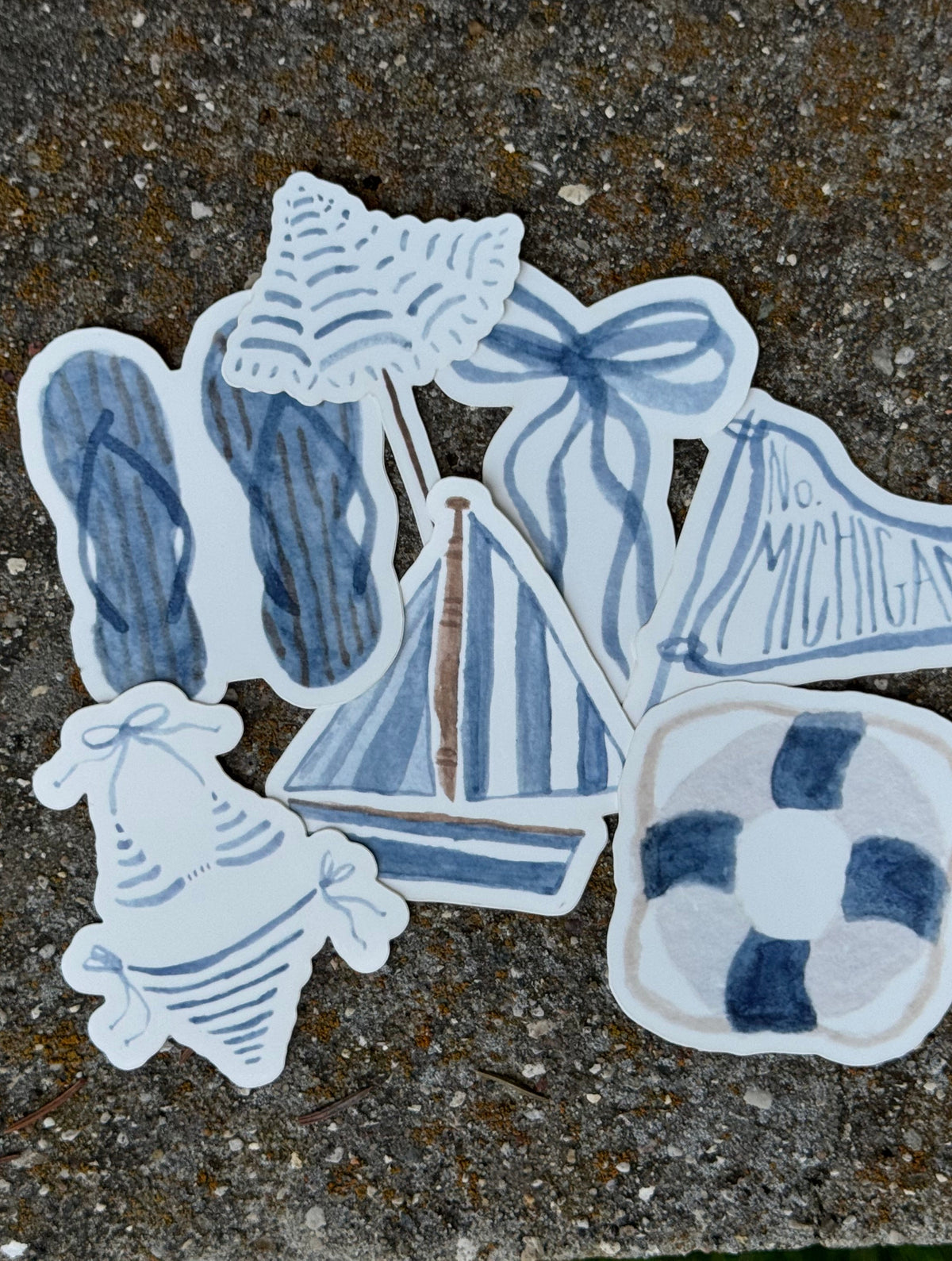 Blue Bikini Watercolor Sticker