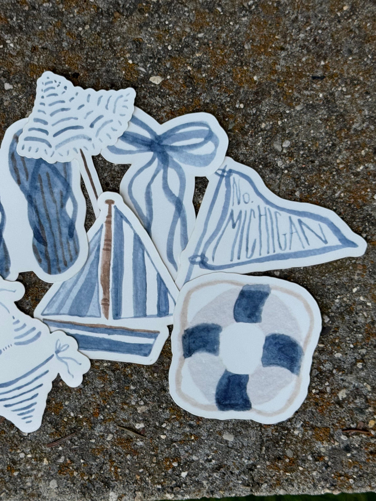 No. Michigan Pennant Watercolor Sticker