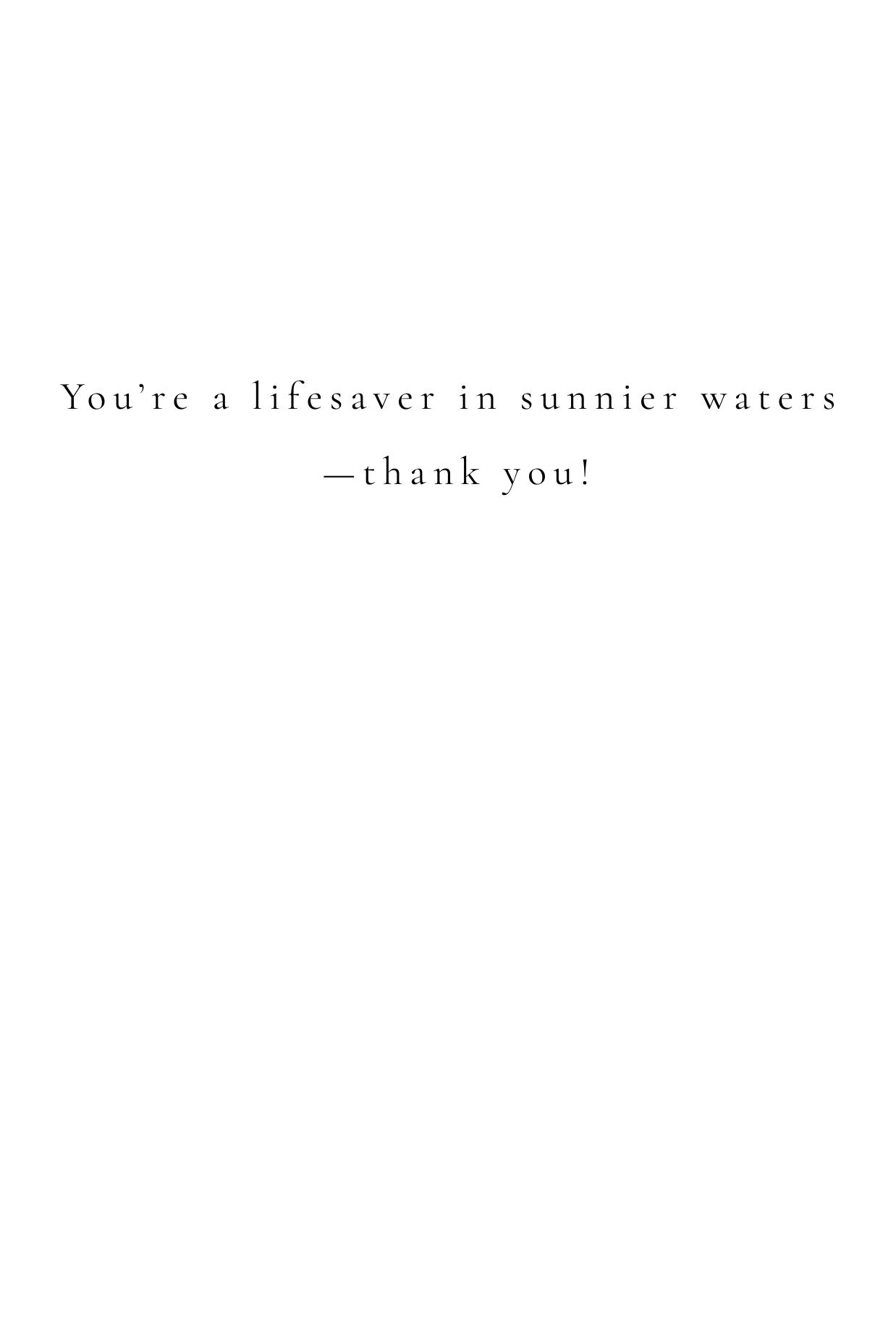 Lifesaver Note Card