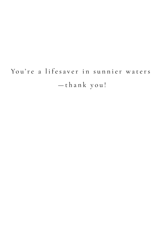 Lifesaver Note Card